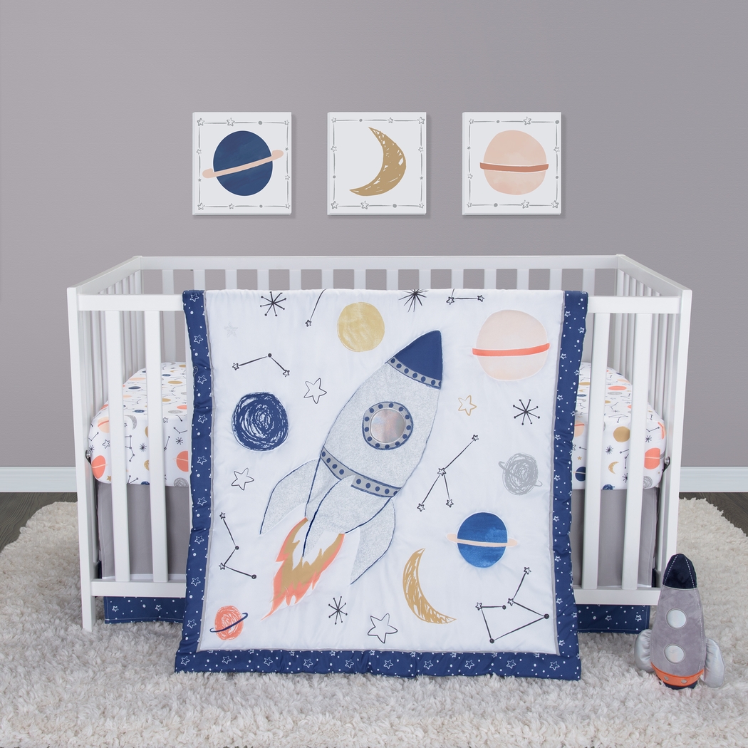 Kids Thiago Blue 4 Pc Baby Bedding Set - Thumbnail - Image 1