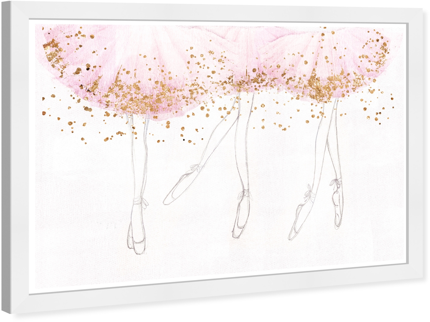 Kids Three Ballerinas Pink Wall Art - Thumbnail - Image 2