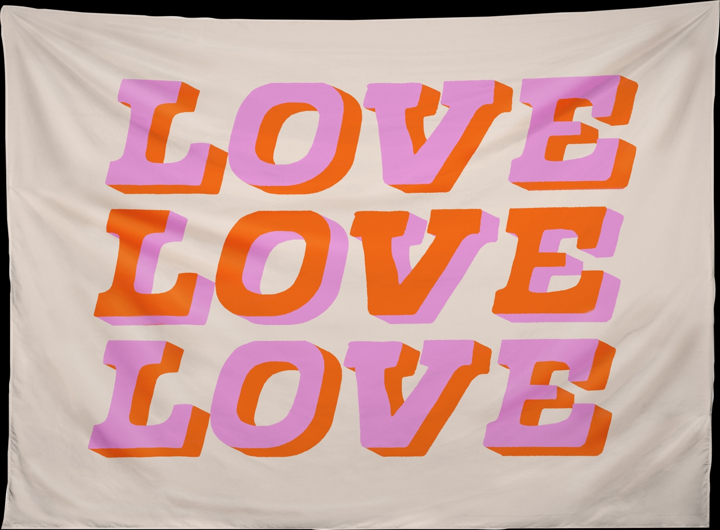 Kids Three Times The Love Beige Tapestry - Thumbnail - Image 1