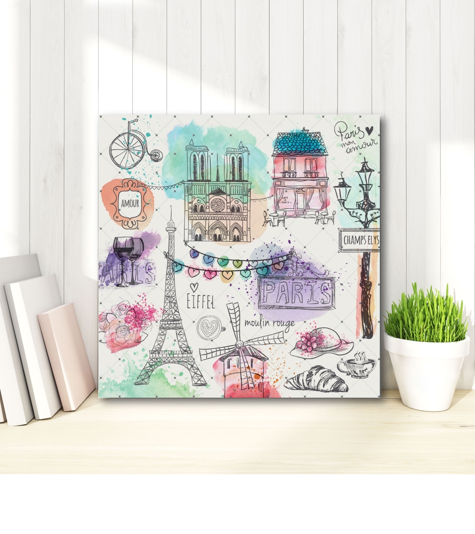 Kids Tourist in Paris White Artwork - Thumbnail - Image 2