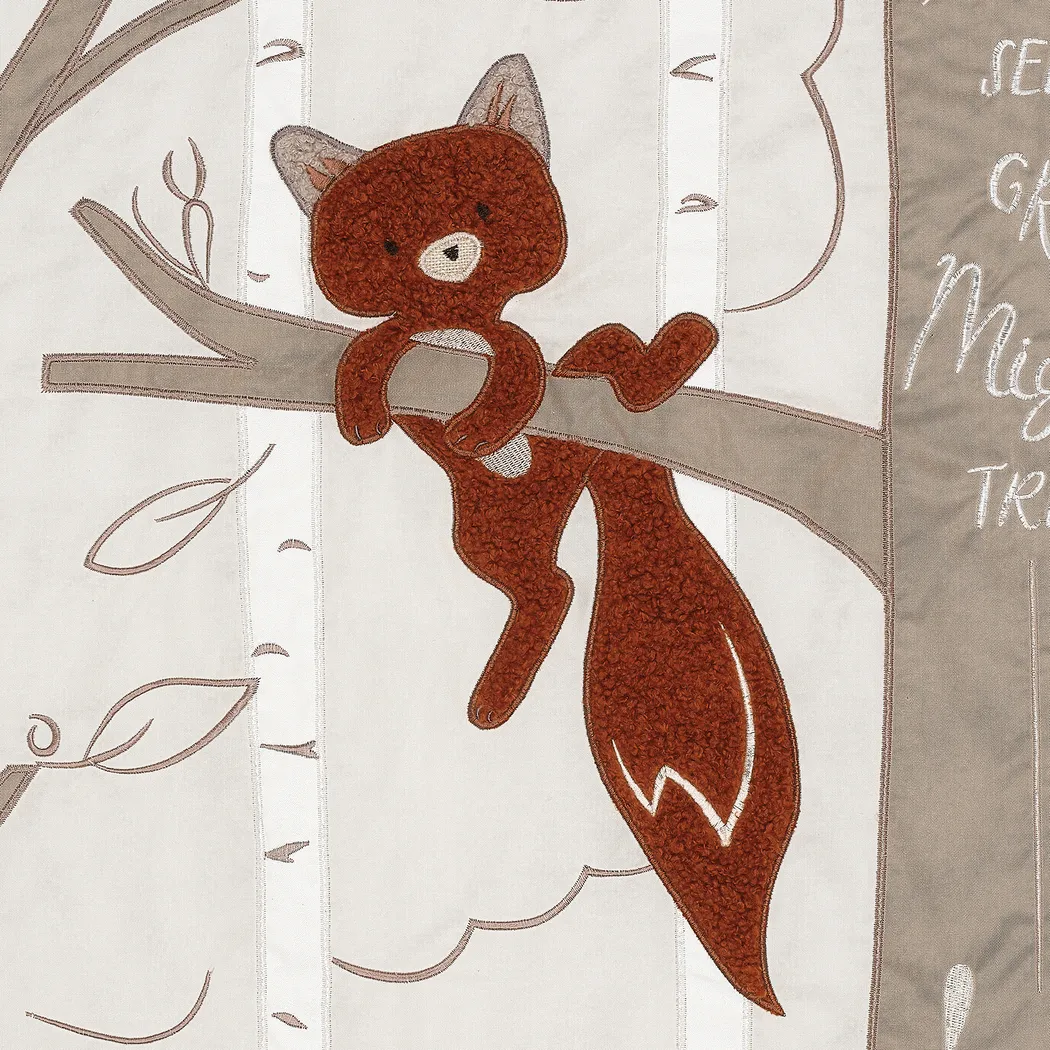 Kids Treetop Fox Beige Baby Bedding Set - Image 4