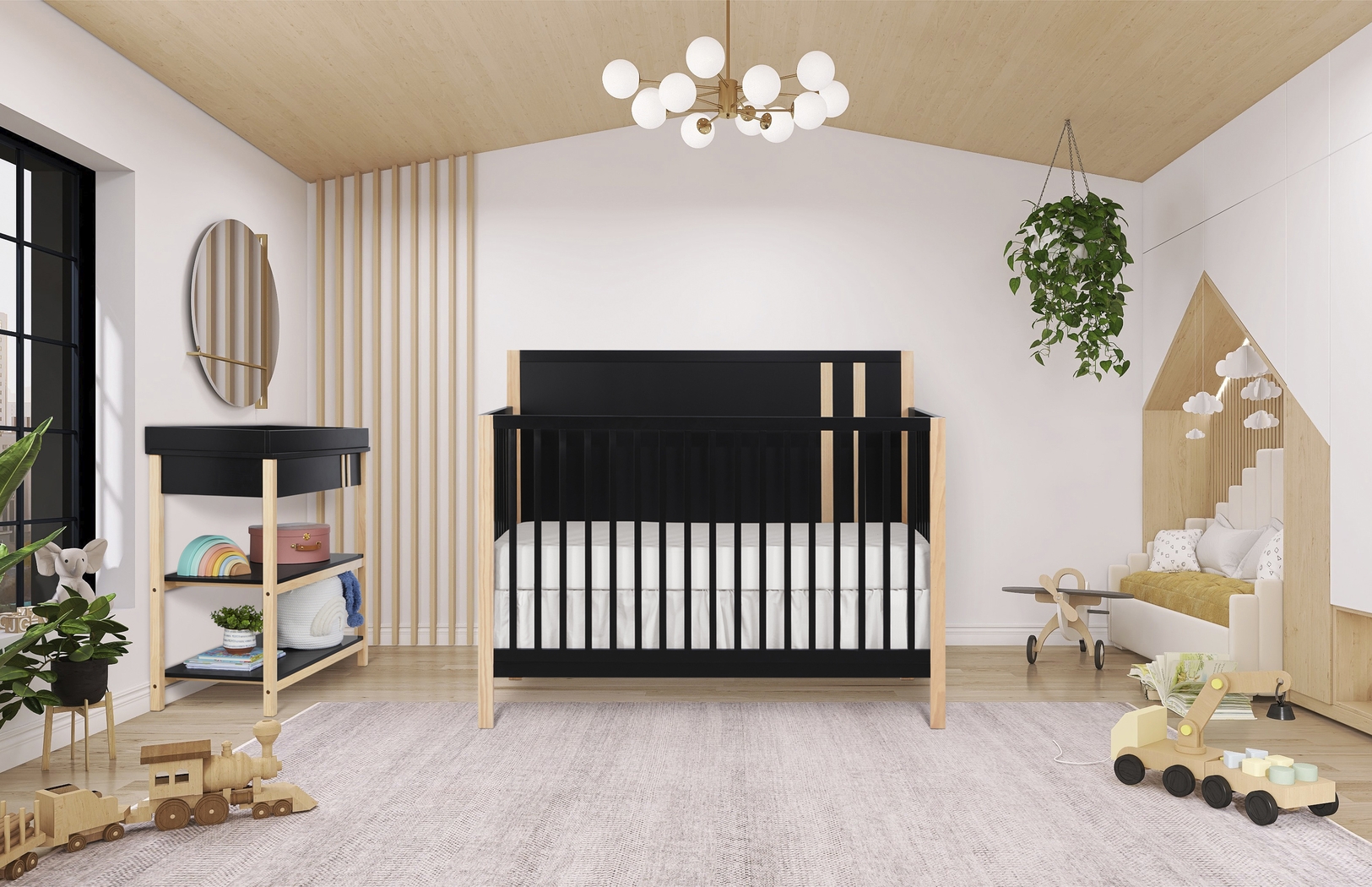 Kids Tresio Black Convertible Crib - Thumbnail - Image 3