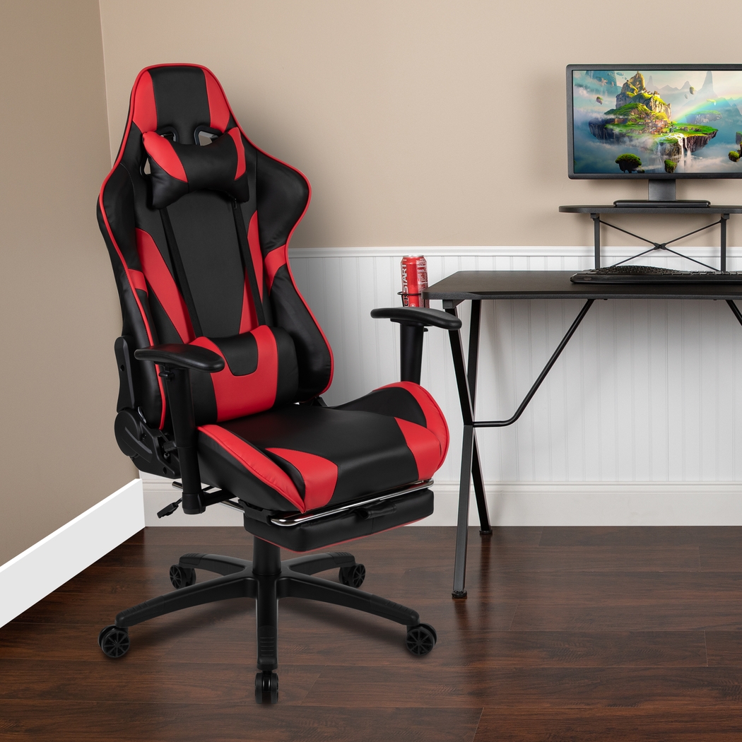 Trexxe Red Ergonomic PC Gaming Chair with Footrest - Thumbnail - Image 9