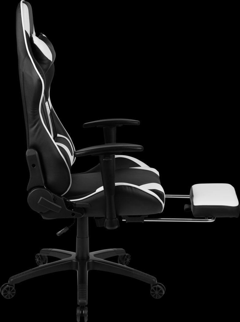 Trexxe White Ergonomic PC Gaming Chair with Footrest - Thumbnail - Image 6