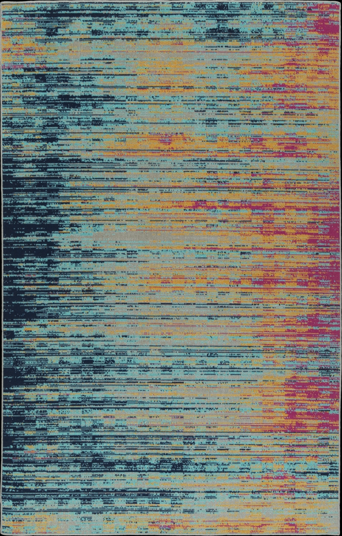 Kids Tropical Sunset Orange 5'25 x 7'25 Rug - Thumbnail - Image 1