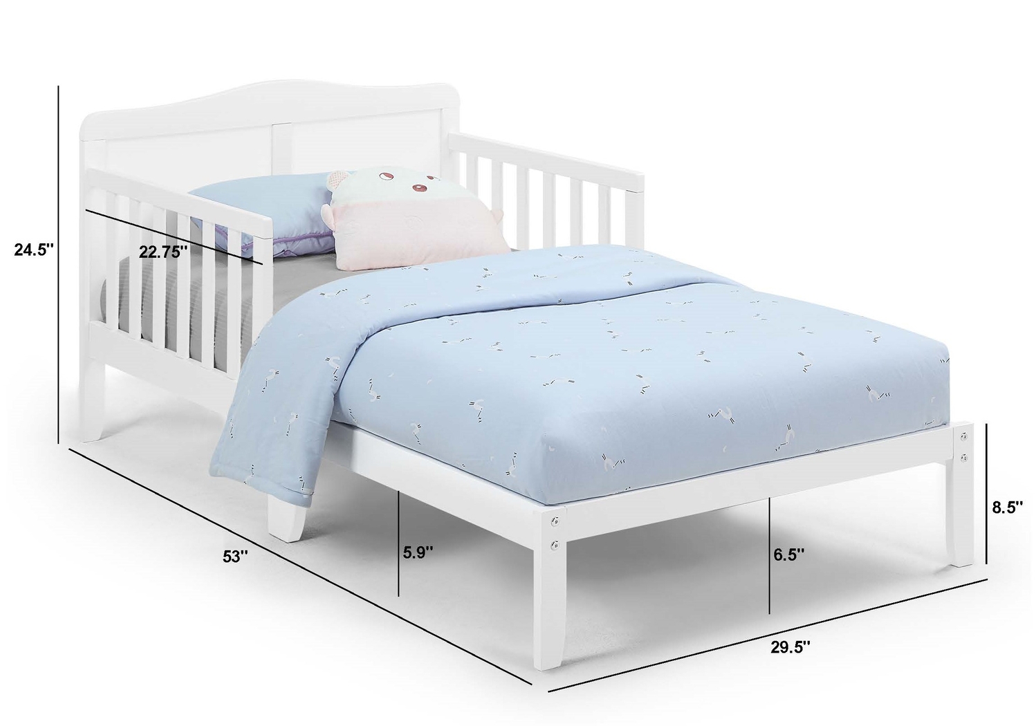 Kids Trovia White Toddler Bed - Thumbnail - Image 2