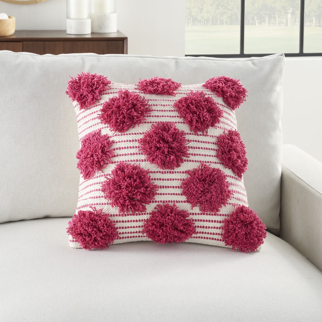 Kids Tuffnell Pink Throw Pillow - Thumbnail - Image 4