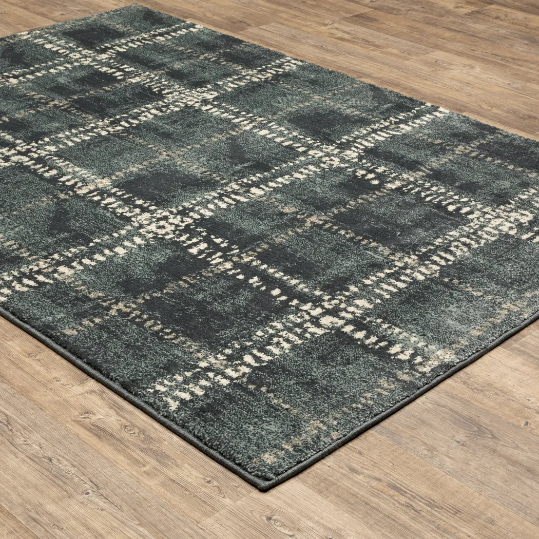Kids Tweed Takeover Blue 5'3 x 7'3 Rug - Thumbnail - Image 2