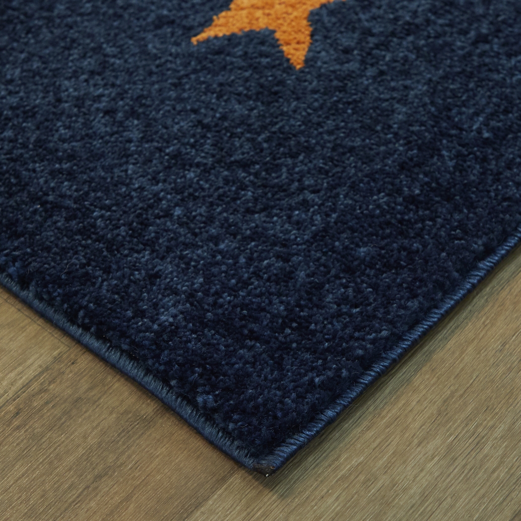 Kids Twinkly Night Navy 5'3 x 7' Rug - Thumbnail - Image 4