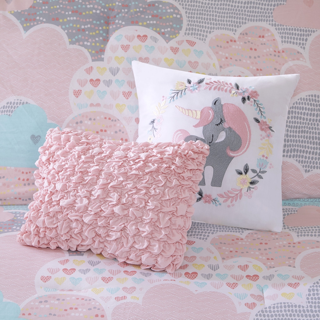 Kids Unicorn Clouds Pink Twin Comforter Set - Thumbnail - Image 5