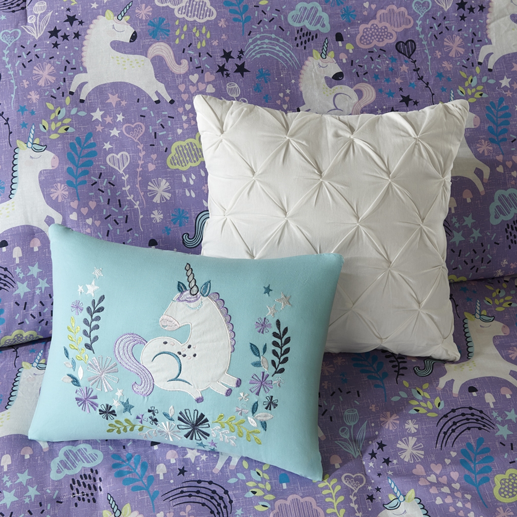 Kids Unicorn Dance Purple 4 Pc Twin Comforter Set - Thumbnail - Image 4