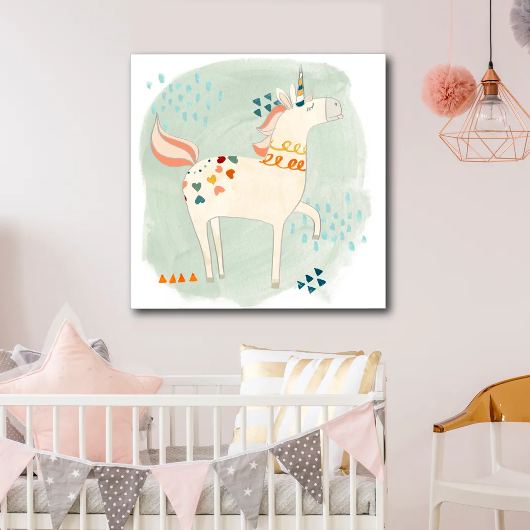 Kids Unicorn Parade White Artwork - Thumbnail - Image 2