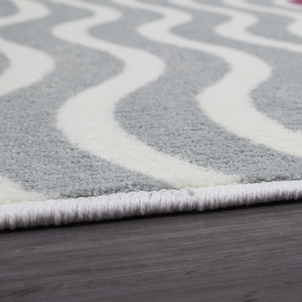 Kids Unicorn Way Gray 5' x 8' Rug - Thumbnail - Image 3