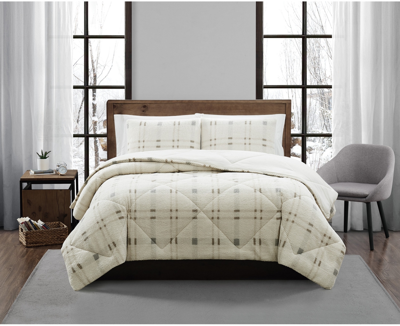 Kids Urban Cabin Gray 3 Pc Full/Queen Comforter Set - Thumbnail - Image 1