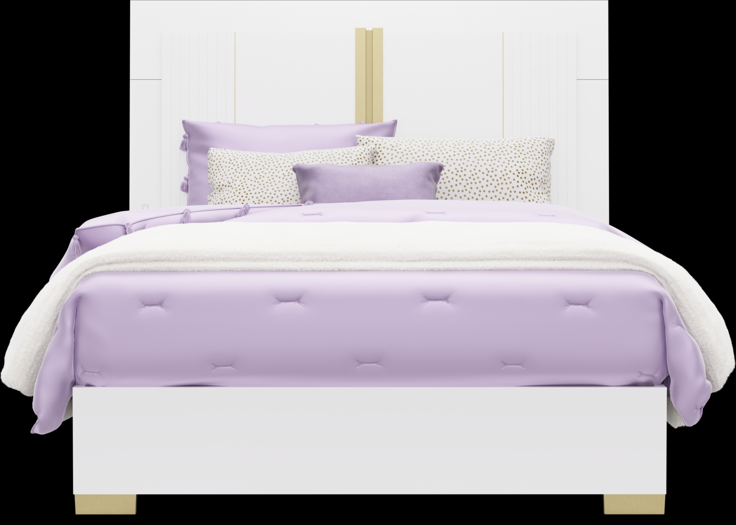 Kids Valentina White Full Sleigh Bedroom - Thumbnail - Image 3