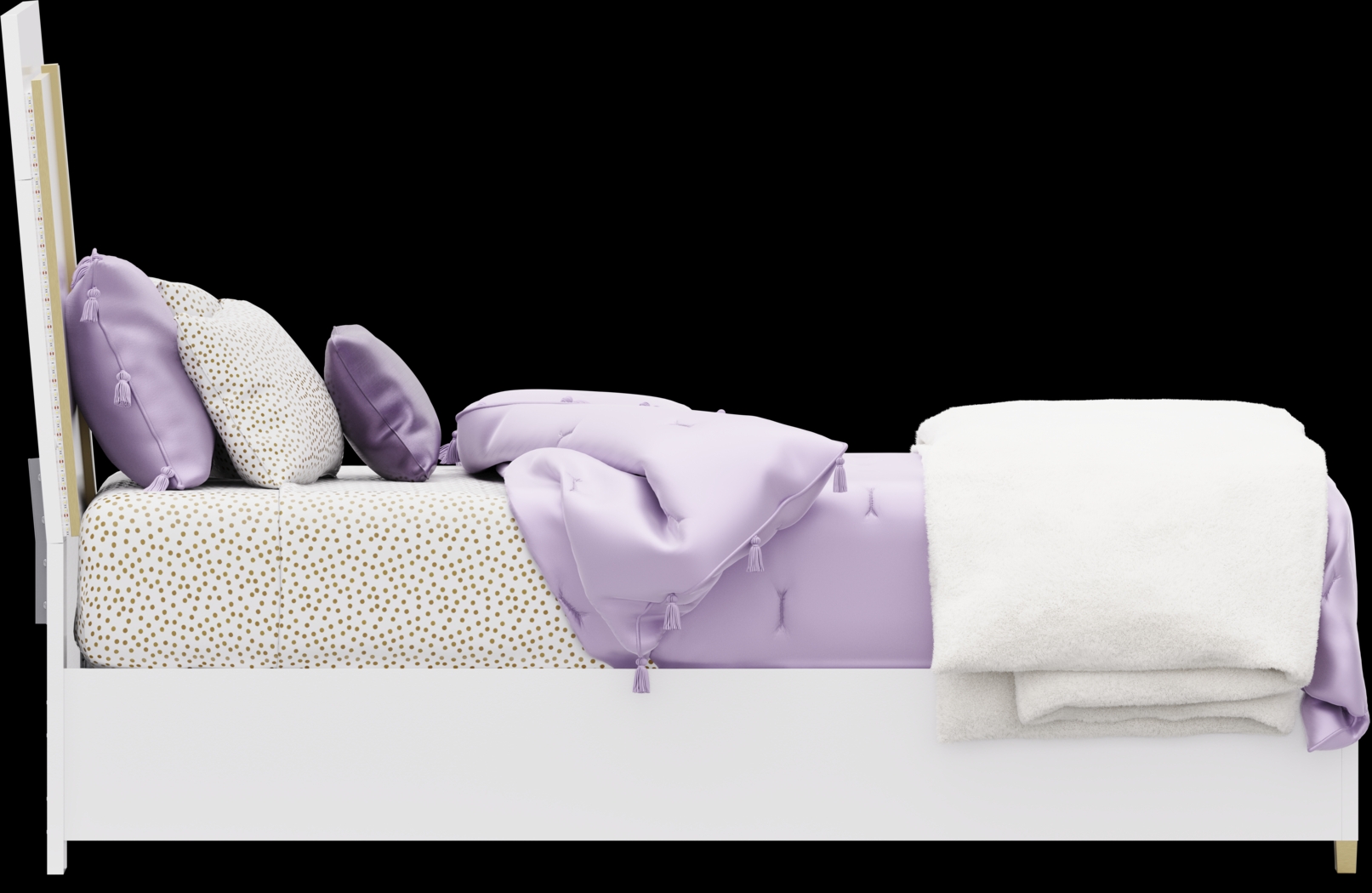 Kids Valentina White Full Sleigh Bedroom - Thumbnail - Image 4