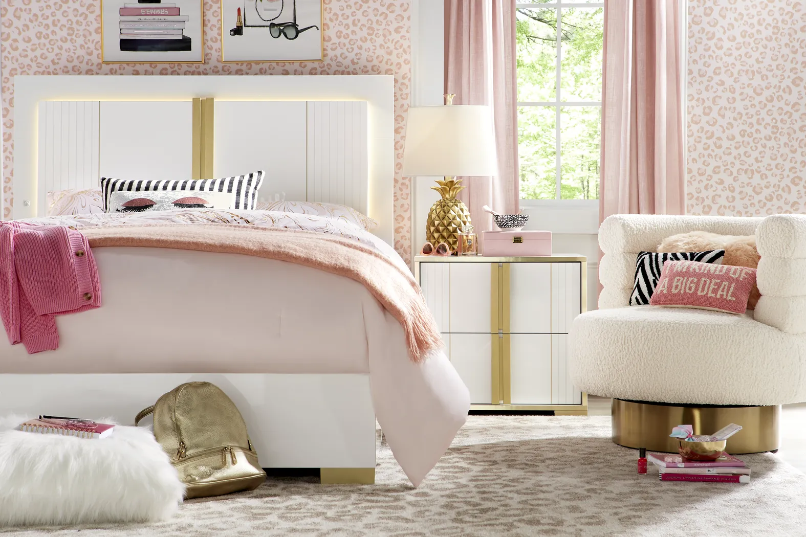 Kids Valentina White Full Sleigh Bed - Image 5