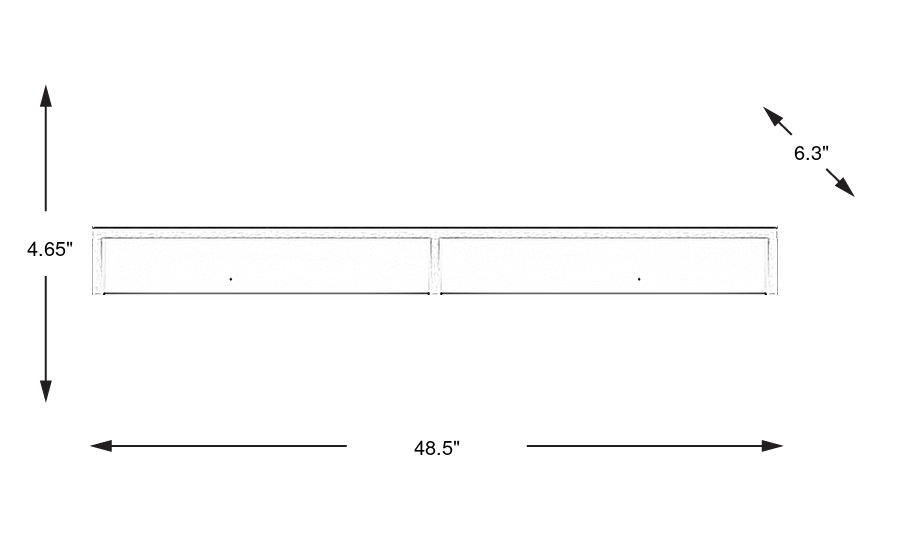 Dimension Image. Please refer to the Dimension Tab on this page for dimension details.