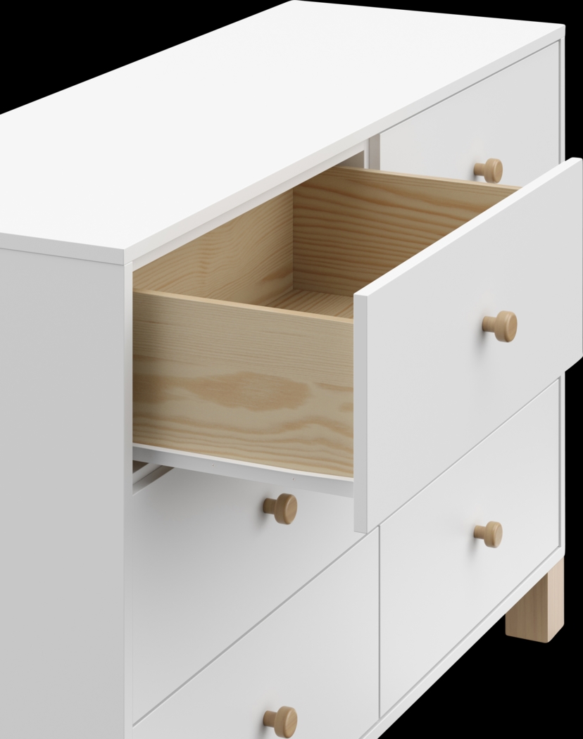 Kids Valesti II White/Driftwood Dresser - Thumbnail - Image 3