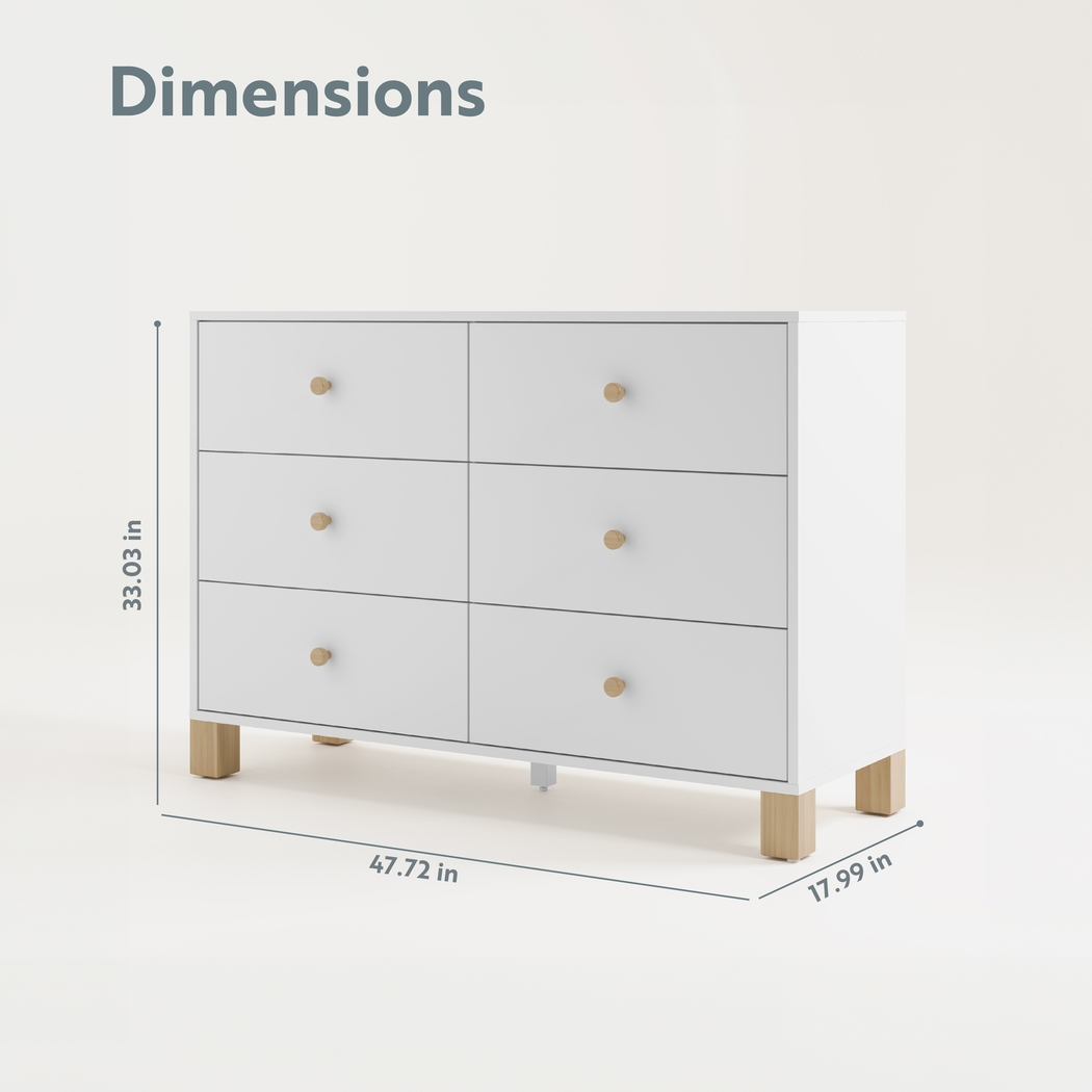 Kids Valesti II White/Driftwood Dresser - Thumbnail - Image 6