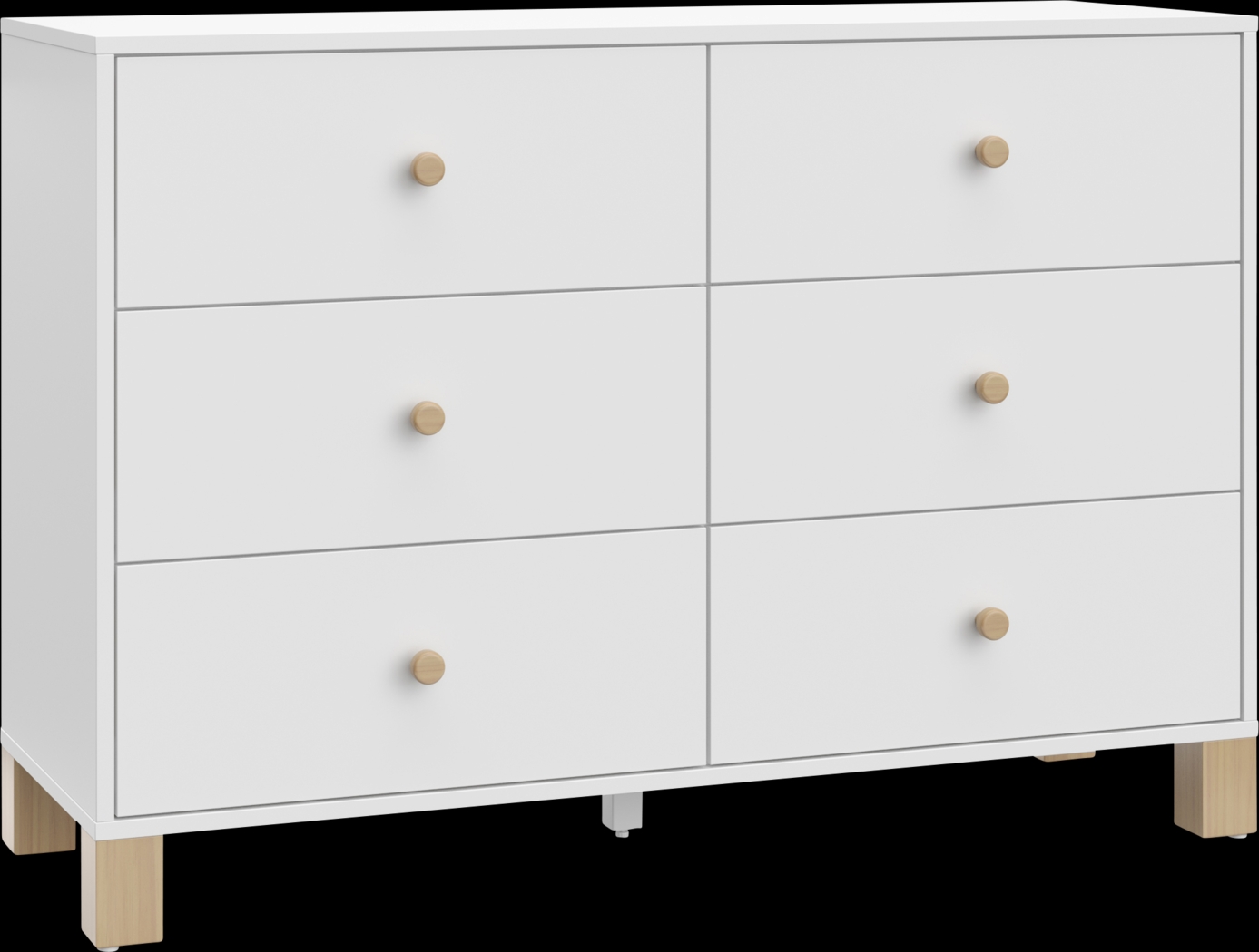 Kids Valesti II White/Driftwood Dresser - Thumbnail - Image 7