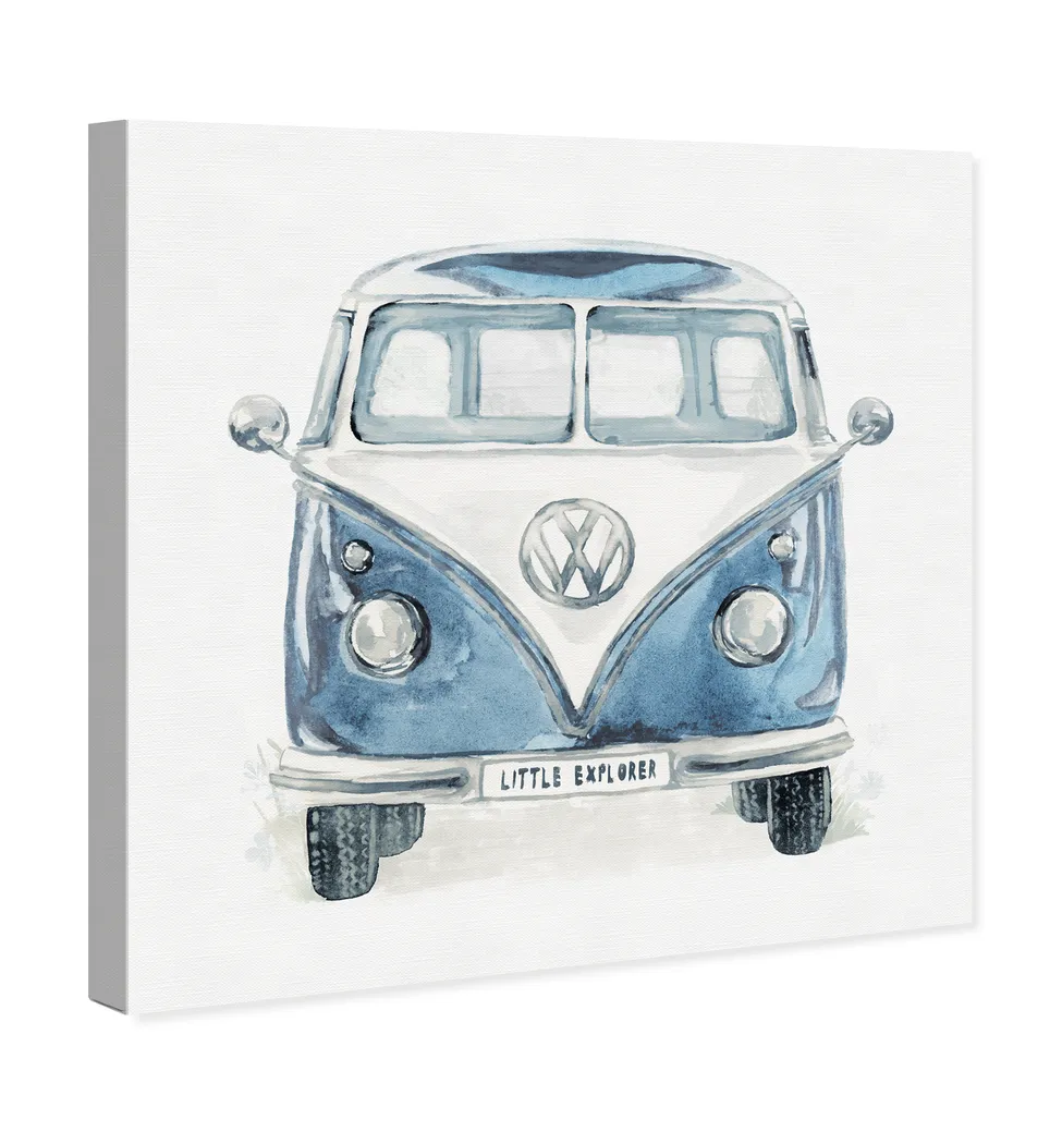 Kids Van Explorer Blue Small Wall Art - Thumbnail - Image 2