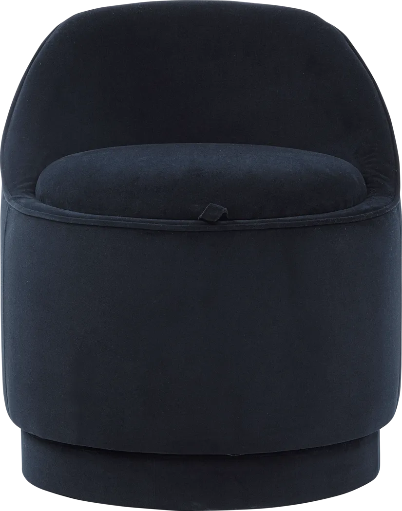 Kids Vannah Black Swivel Storage Stool - Thumbnail - Image 2