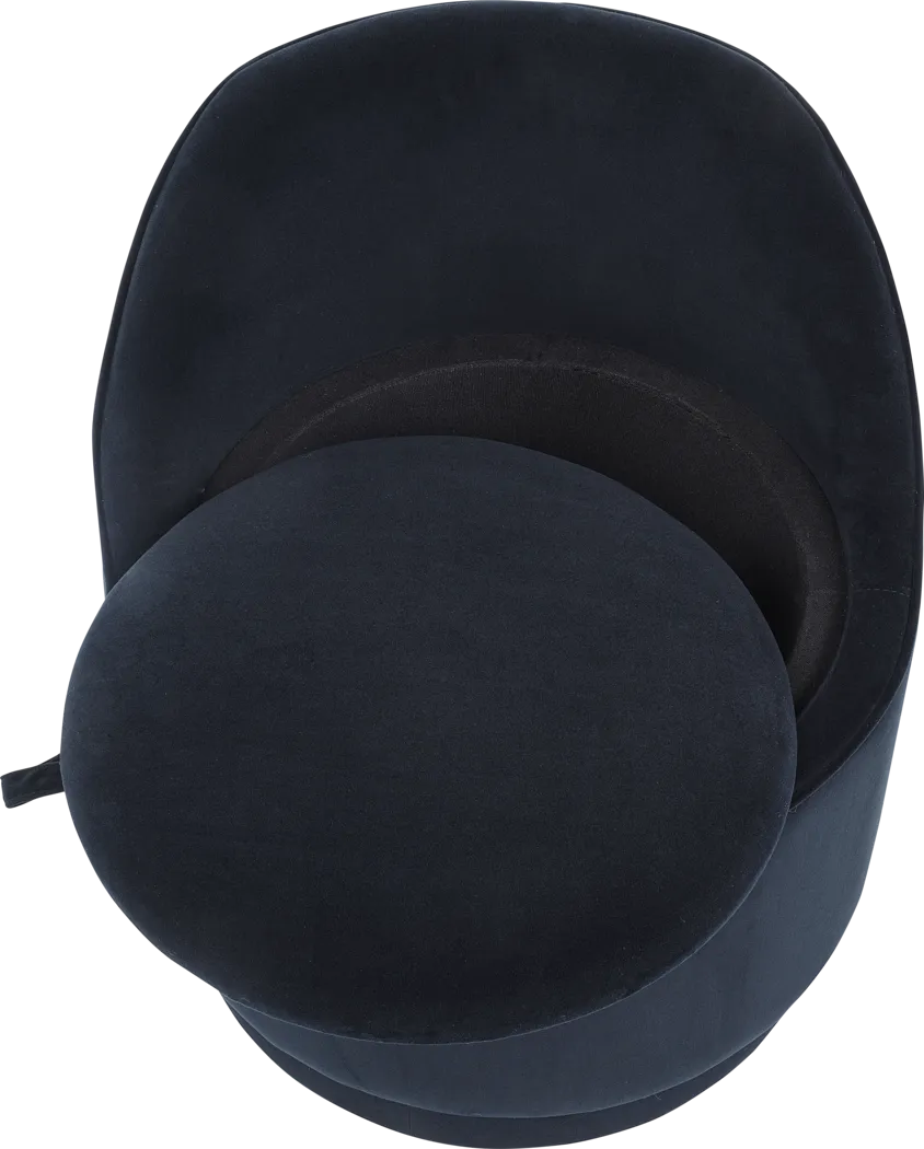 Kids Vannah Black Swivel Storage Stool - Thumbnail - Image 3