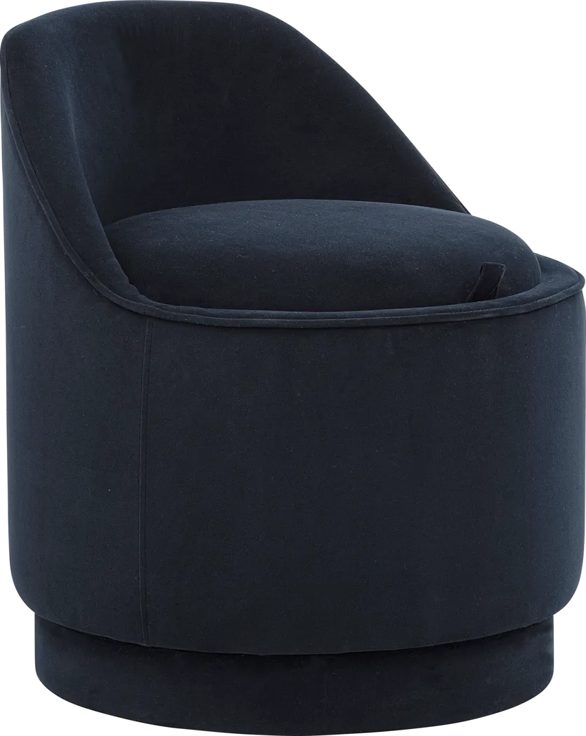 Kids Vannah Black Swivel Storage Stool - Thumbnail - Image 1