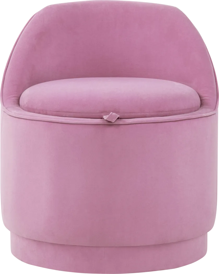 Kids Vannah Pink Swivel Storage Stool - Thumbnail - Image 2