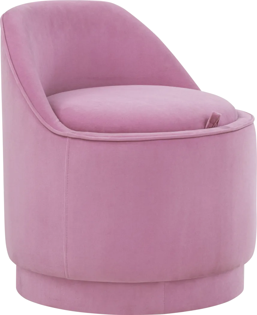 Kids Vannah Pink Swivel Storage Stool - Thumbnail - Image 1