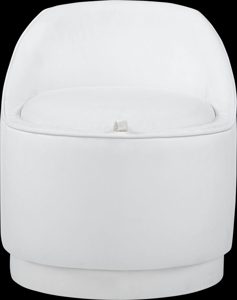 Kids Vannah White Swivel Storage Stool - Thumbnail - Image 2