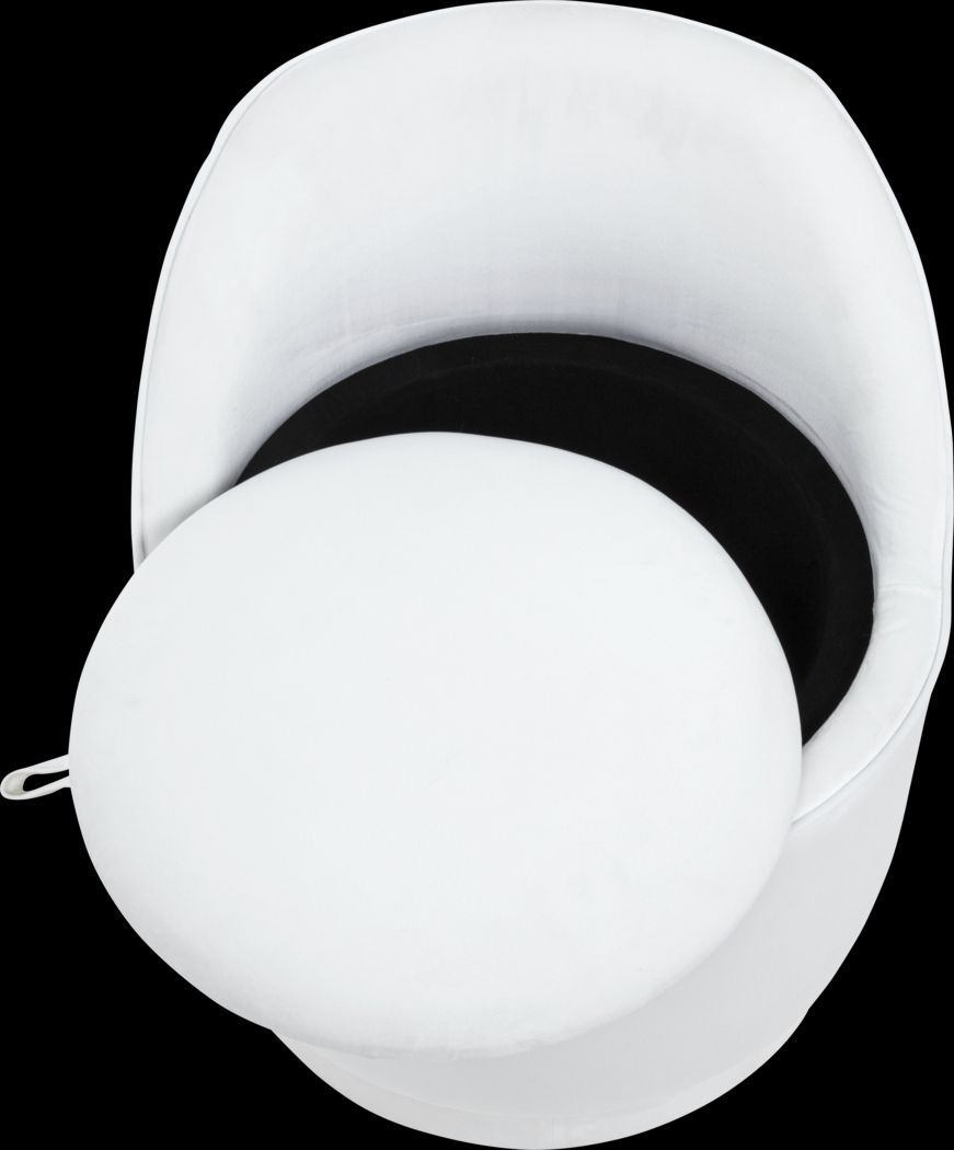 Kids Vannah White Swivel Storage Stool - Thumbnail - Image 3