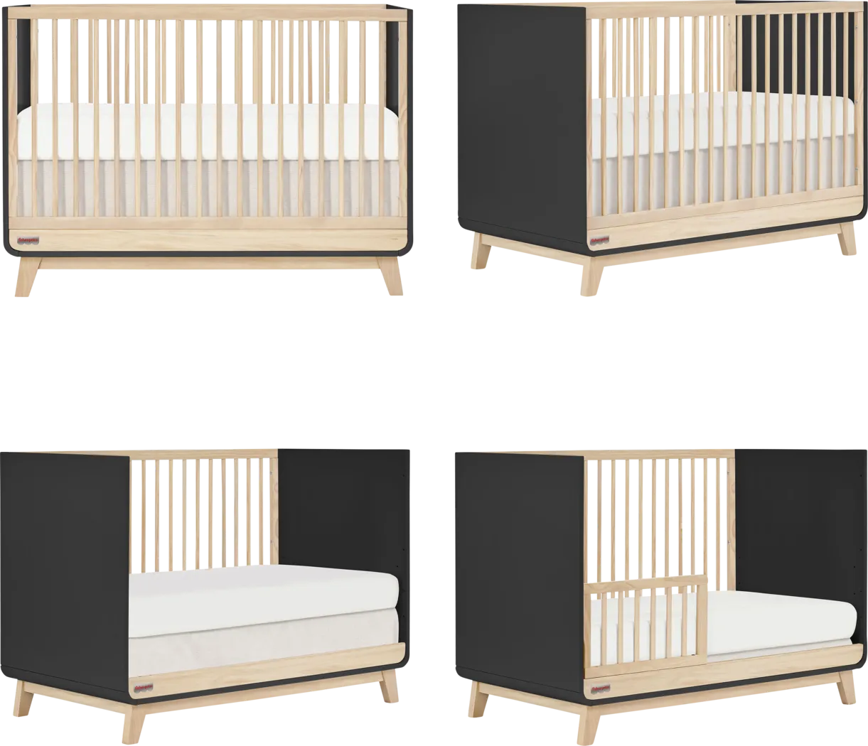 Kids Velqui Black Convertible Crib - Thumbnail - Image 2