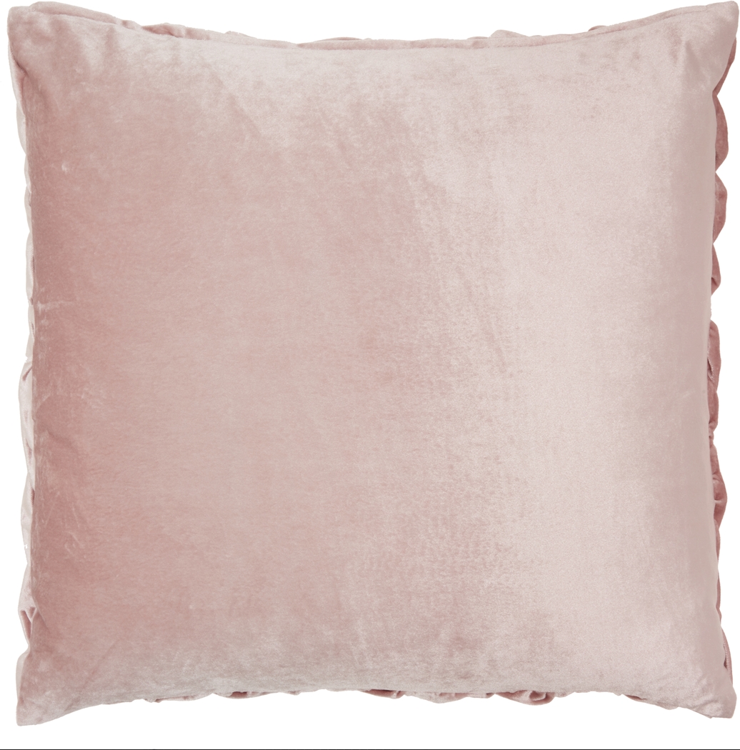 Kids Velvet Ruche Pink Accent Pillow - Thumbnail - Image 2