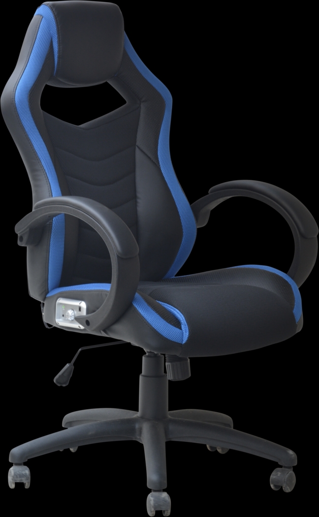 Kids Venture Quest Black/Blue Gaming Desk Chair - Thumbnail - Image 1