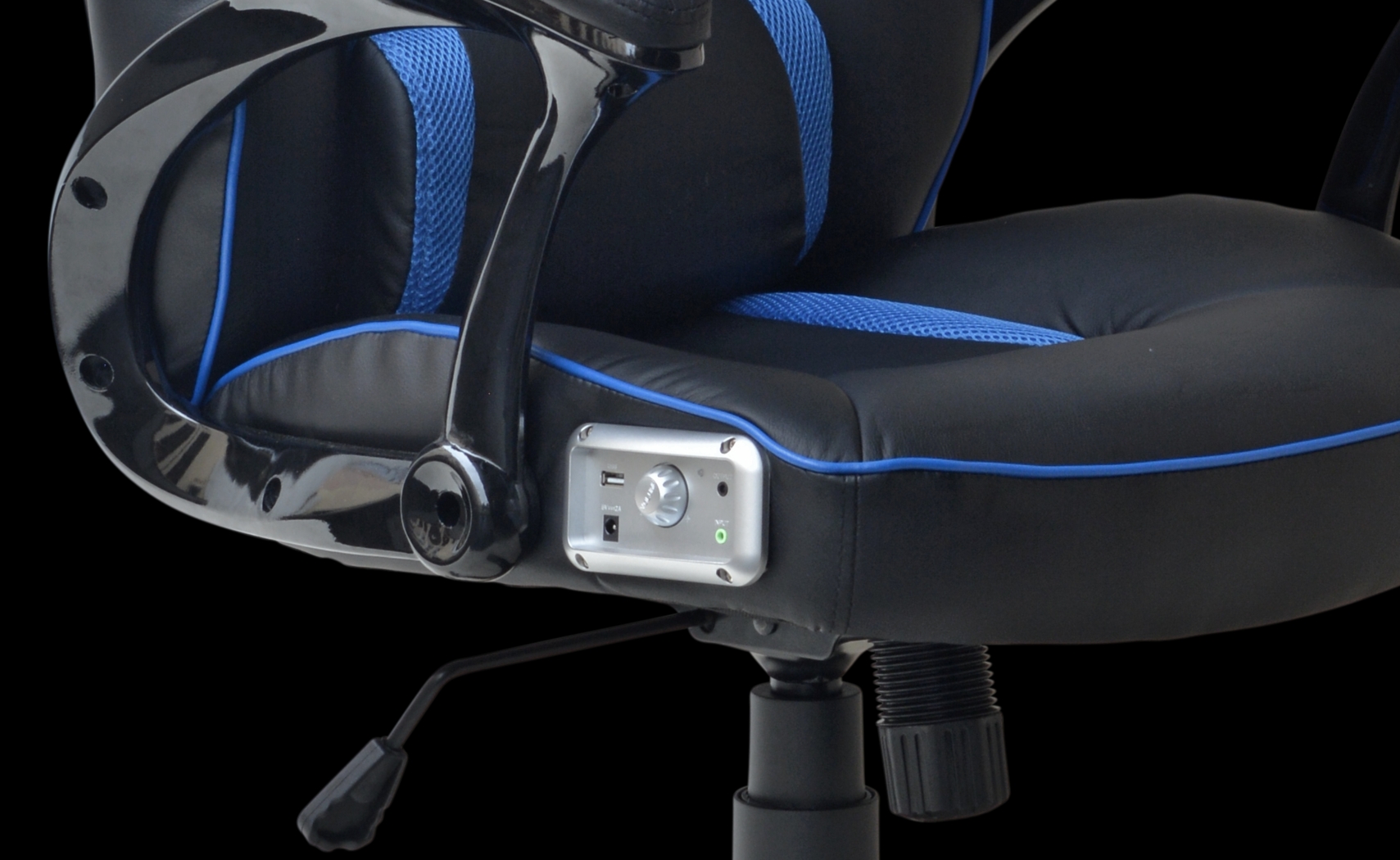 Kids Venture Quest Black/Blue Gaming Desk Chair - Thumbnail - Image 2