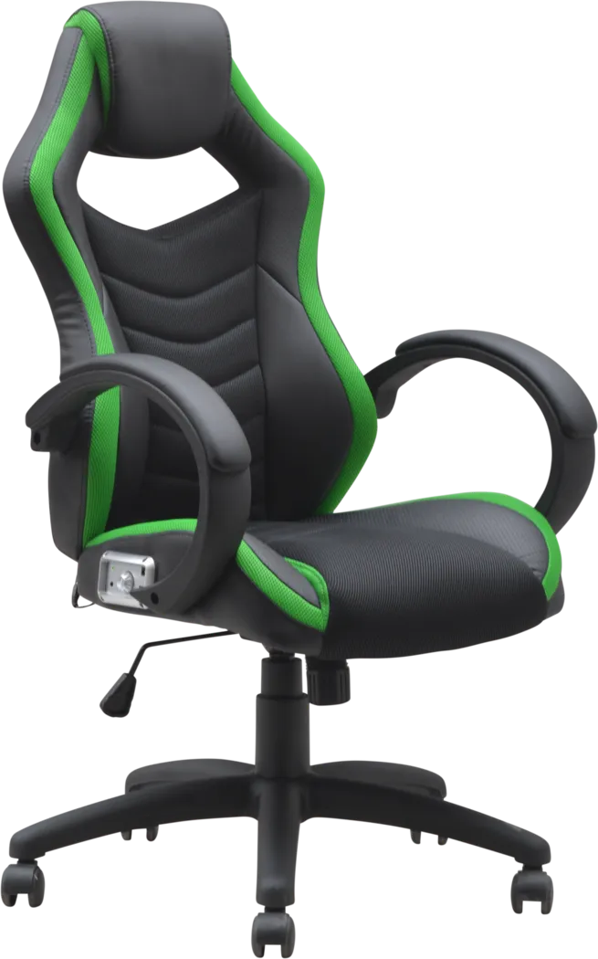 Kids Venture Quest Black/Green Gaming Desk Chair - Thumbnail - Image 1