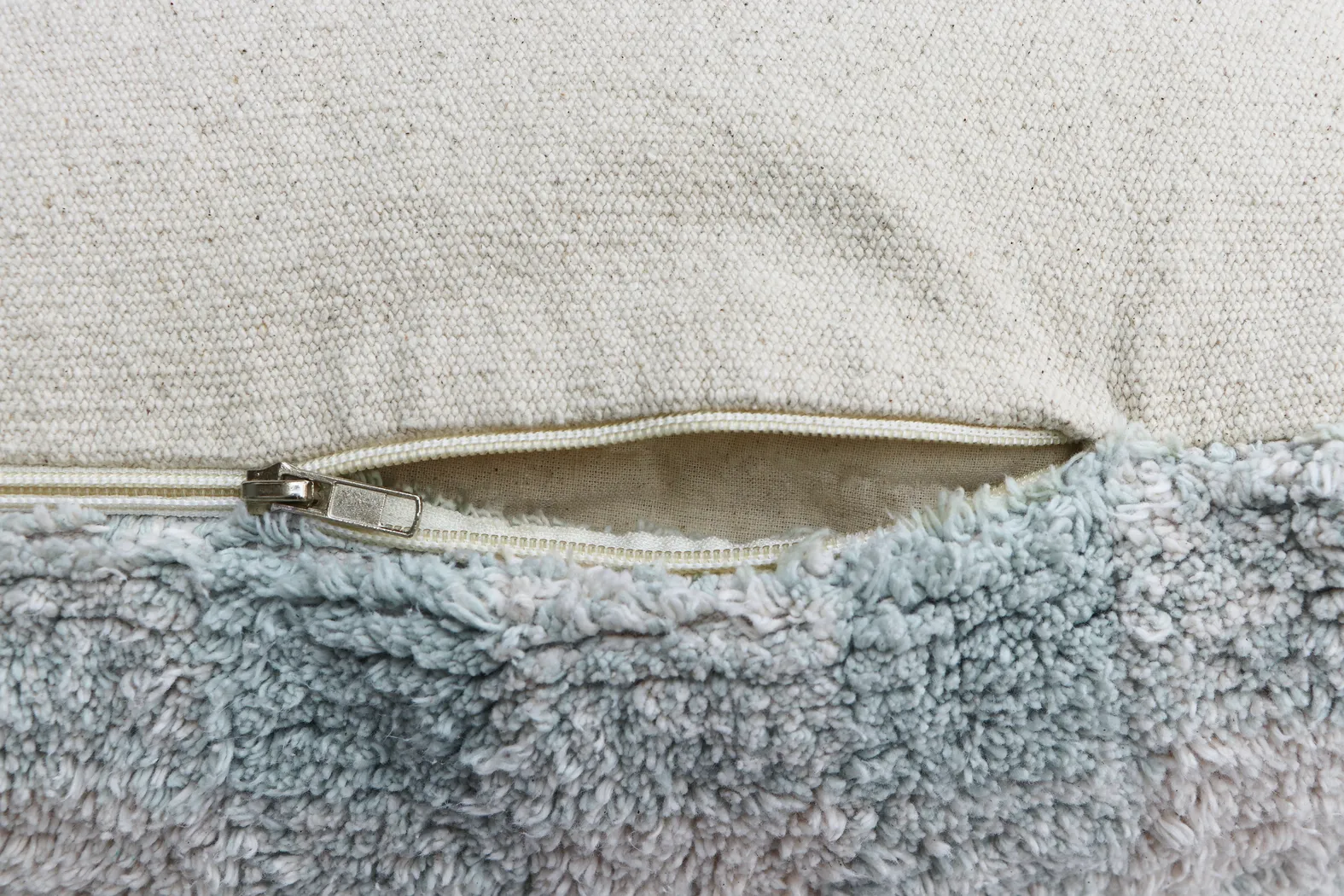 Kids Vichy Blue/Sage Pouf - Thumbnail - Image 3