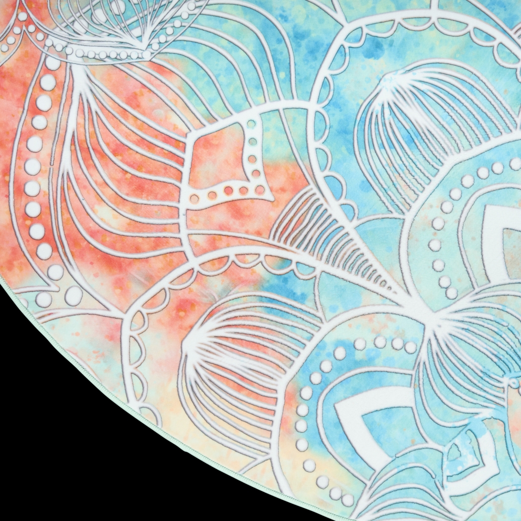 Kids Viggo Teal 5' Round Rug - Thumbnail - Image 4