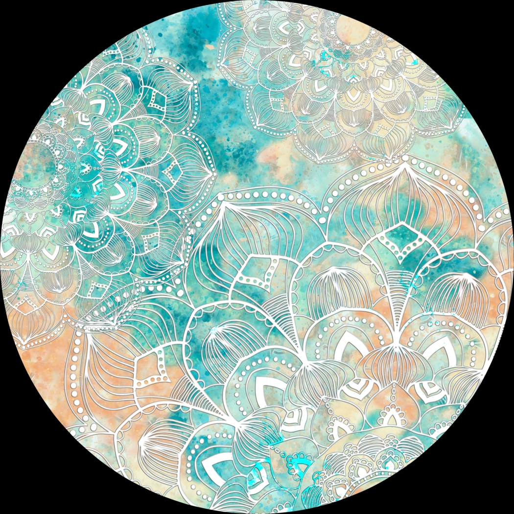 Kids Viggo Teal 5' Round Rug - Thumbnail - Image 1