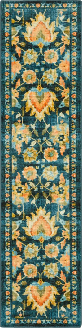 Kids Vine Life Denim 2' x 8' Runner Rug - Thumbnail - Image 1