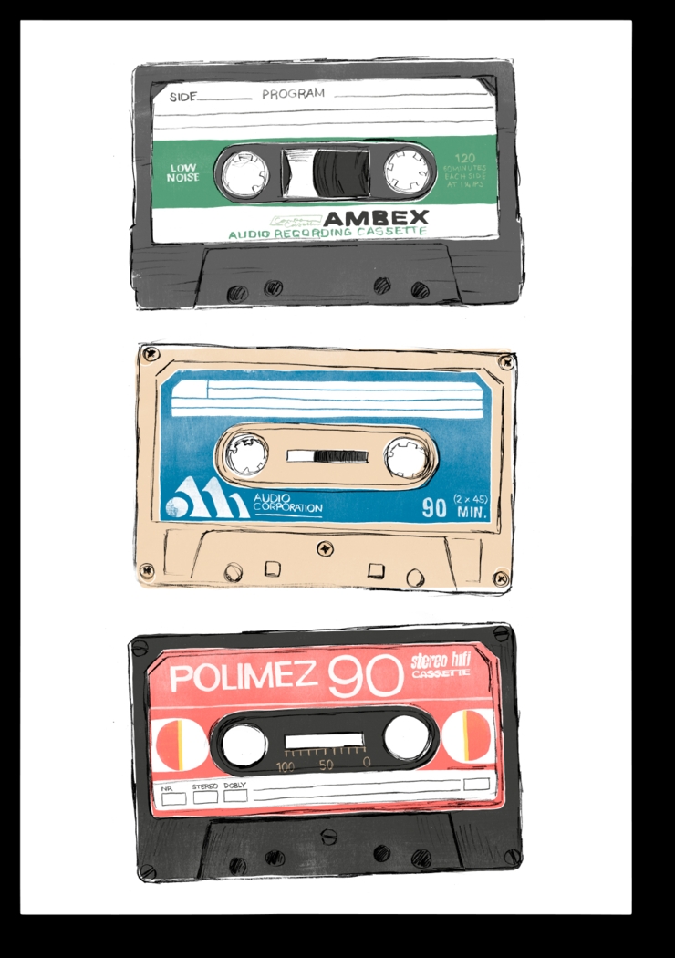 Kids Vintage Cassette White Artwork - Thumbnail - Image 1