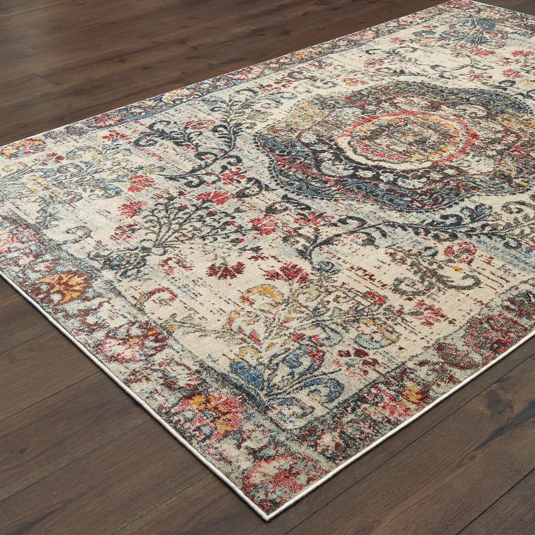 Kids Vintage Haven I Multi 5'3 x 7'6 Rug - Thumbnail - Image 3