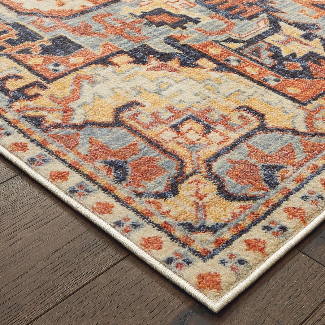 Kids Vintage Haven II Orange 5'3 x 7'6 Rug - Thumbnail - Image 13