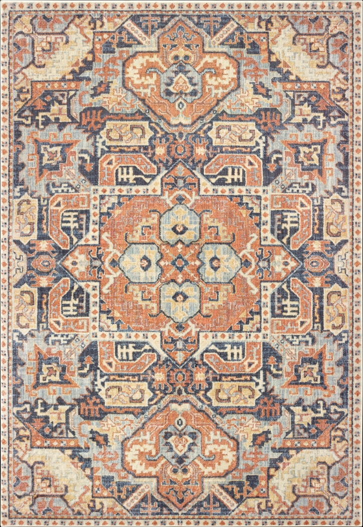 Kids Vintage Haven II Orange 5'3 x 7'6 Rug - Thumbnail - Image 1
