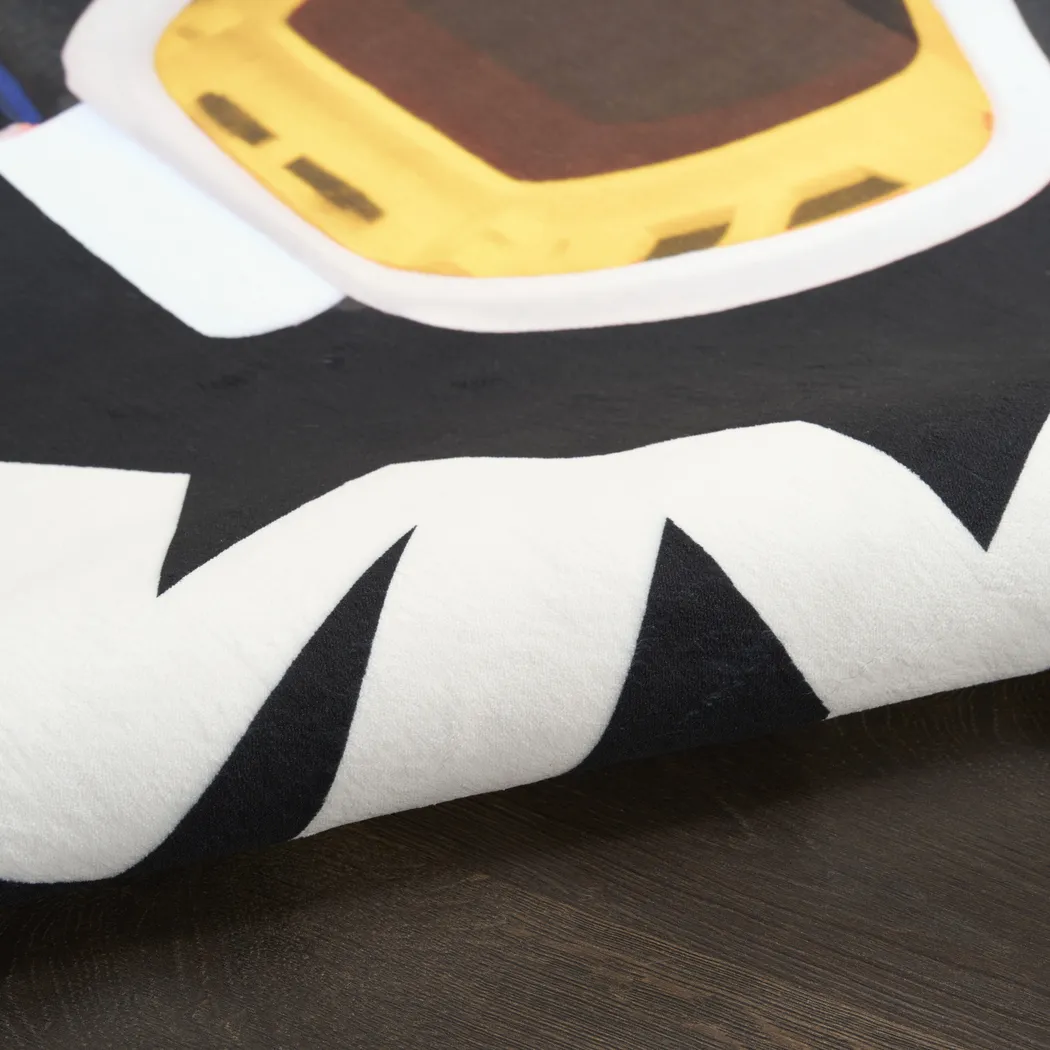 Kids Virtual Reality Navy 5' Round Rug - Thumbnail - Image 8