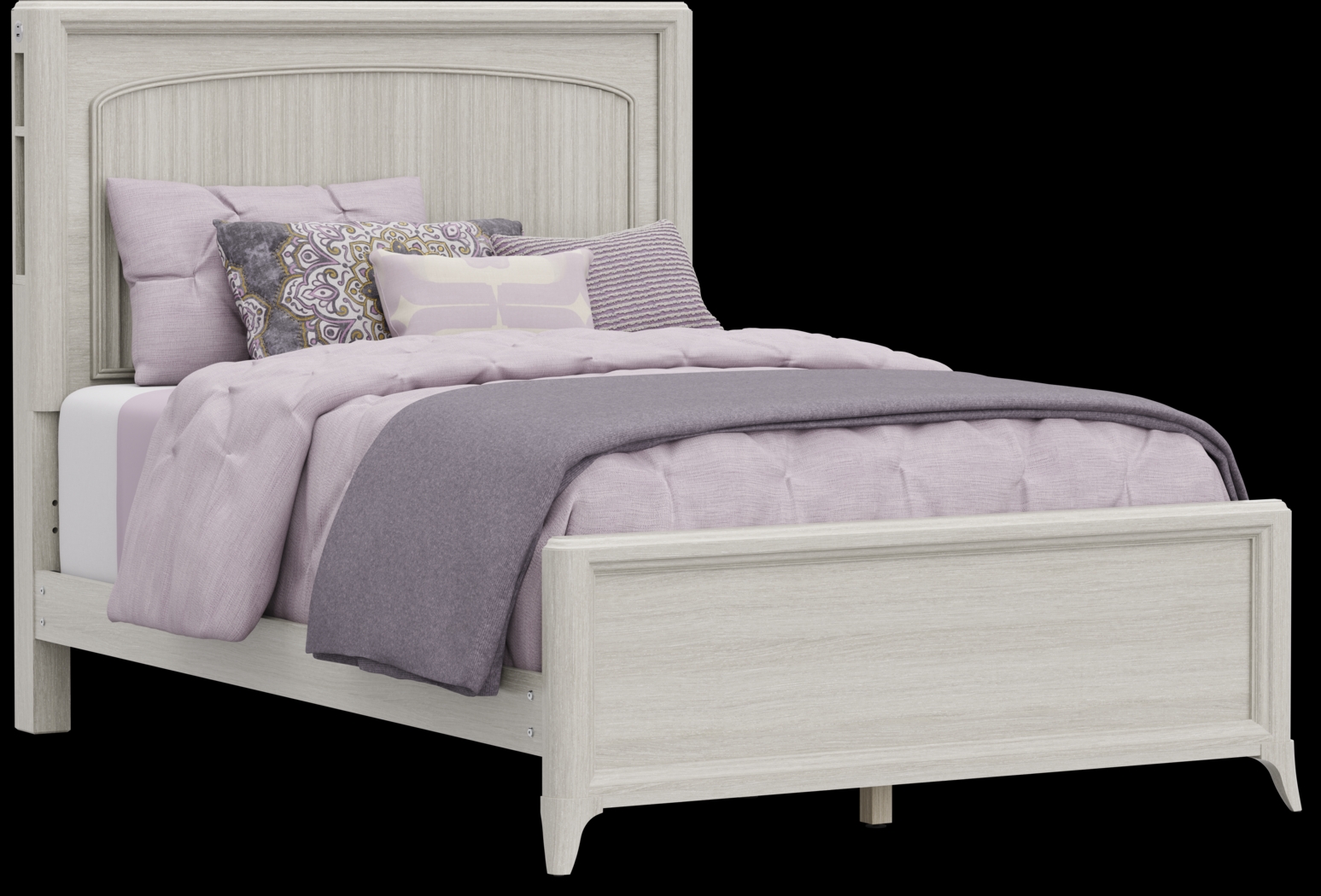 Kids Vivien Wirebrush Gray Full Cubby Bed - Thumbnail - Image 1