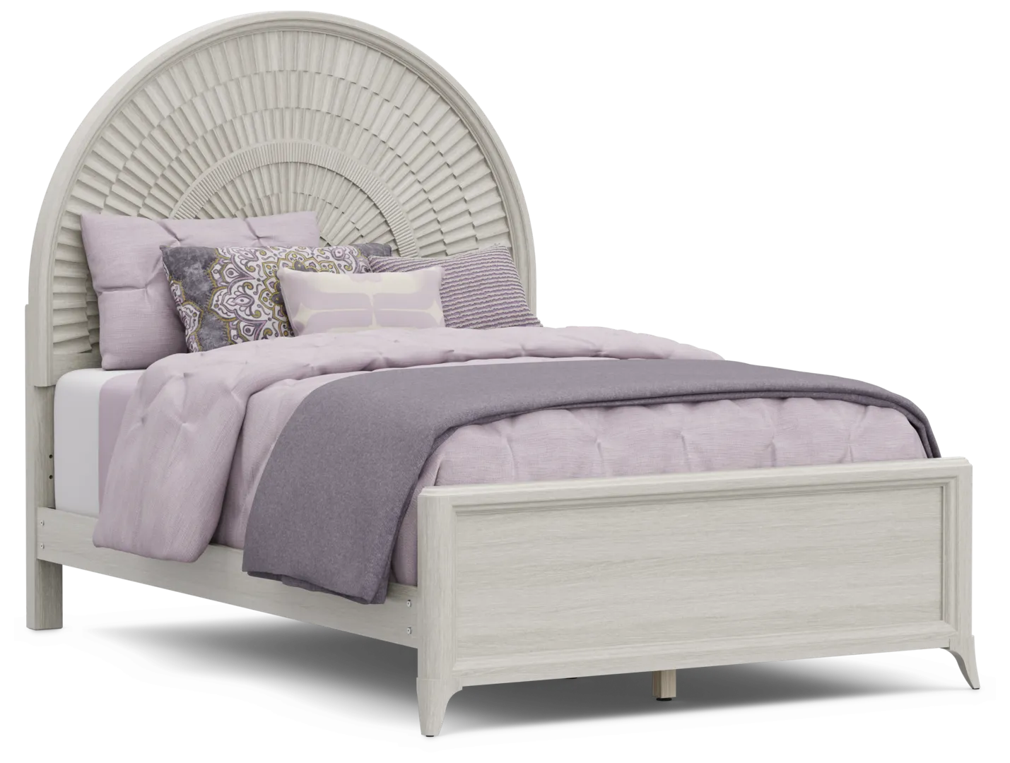 wirebrush gray full panel bed