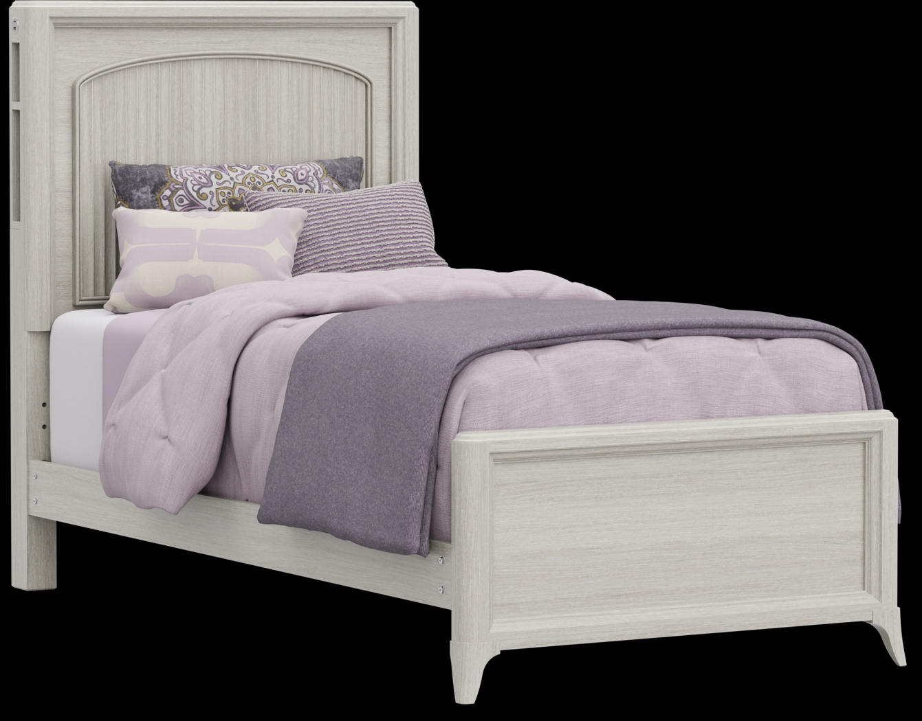 Kids Vivien Wirebrush Gray Twin Cubby Bed - Thumbnail - Image 1